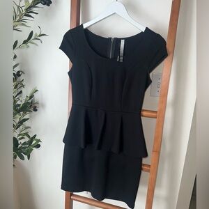 Kensie Black Peplum Mini Dress